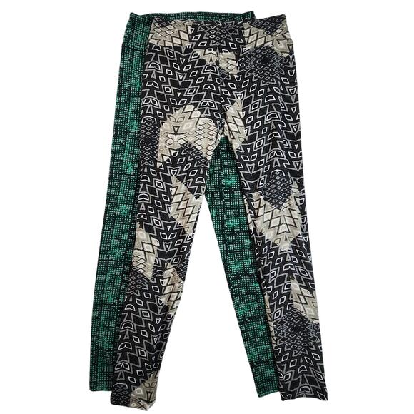 2 Pack LulaRoe Leggings High Rise Ankle Length Muti Print Womens One Size - Picture 1 of 12
